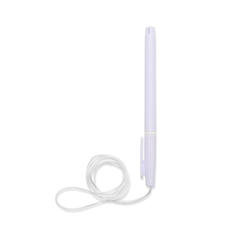 CANETA PLÁSTICA COM CORDÃO SPX-01092 NA COR BRANCO
