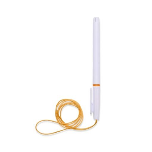 CANETA PLÁSTICA COM CORDÃO SPX-01092 NA COR BRANCO
