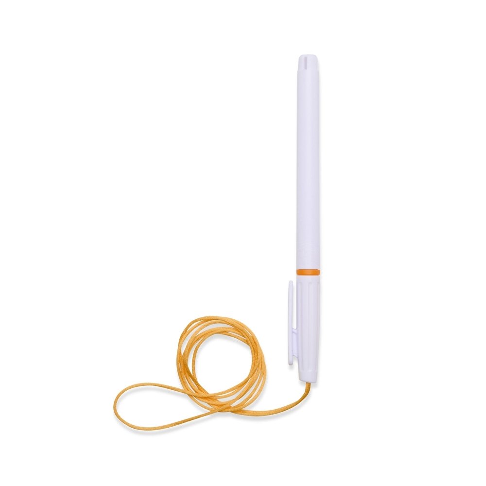 CANETA PLÁSTICA COM CORDÃO SPX-01092 NA COR BRANCO