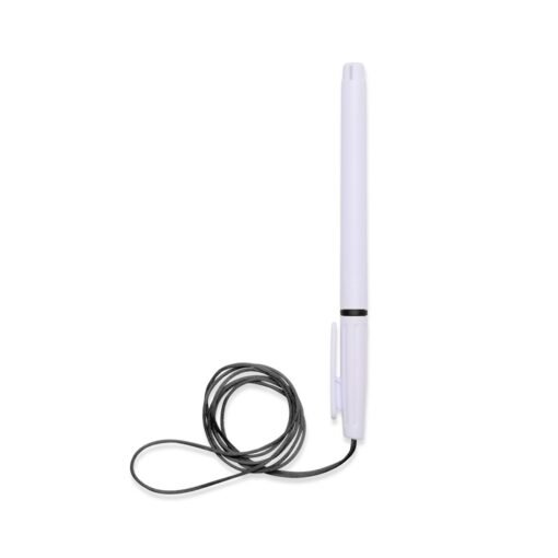 CANETA PLÁSTICA COM CORDÃO SPX-01092 NA COR BRANCO
