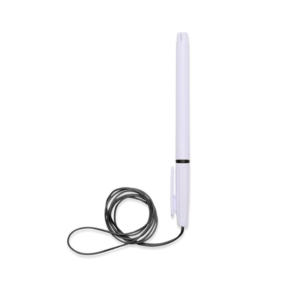 CANETA PLÁSTICA COM CORDÃO SPX-01092 NA COR BRANCO