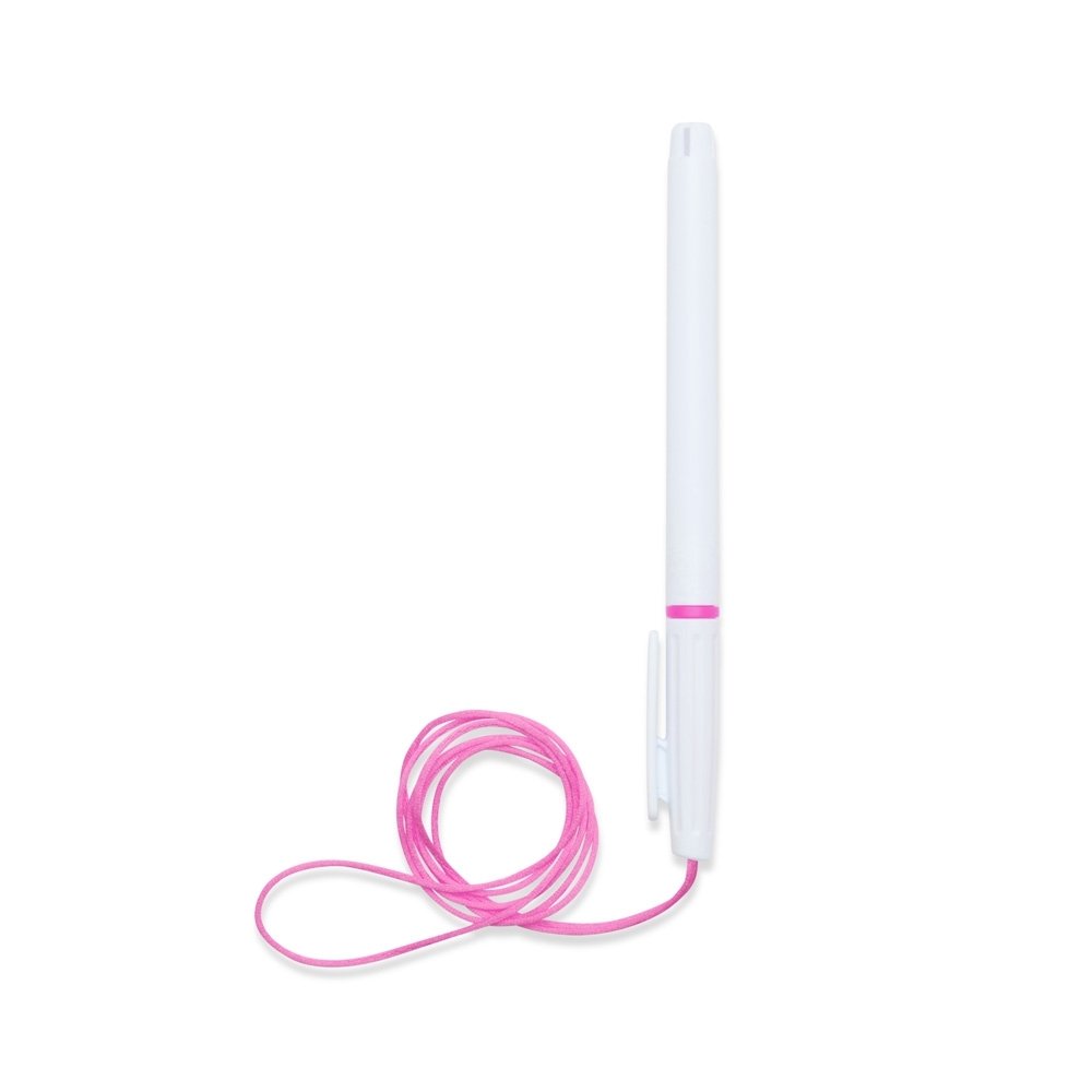 CANETA PLÁSTICA COM CORDÃO SPX-01092 NA COR BRANCO
