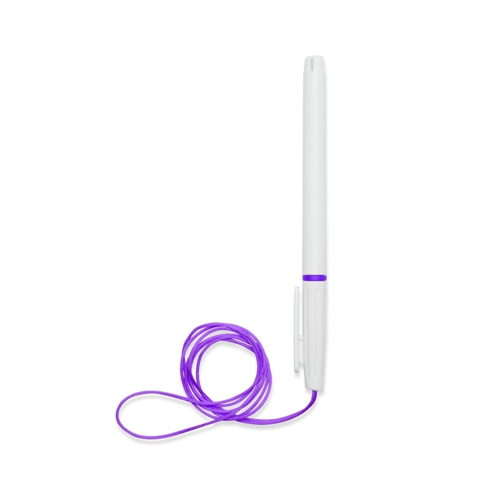 CANETA PLÁSTICA COM CORDÃO SPX-01092 NA COR BRANCO