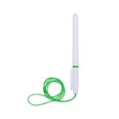 CANETA PLÁSTICA COM CORDÃO SPX-01092 NA COR BRANCO