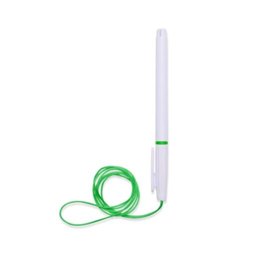 CANETA PLÁSTICA COM CORDÃO SPX-01092 NA COR BRANCO