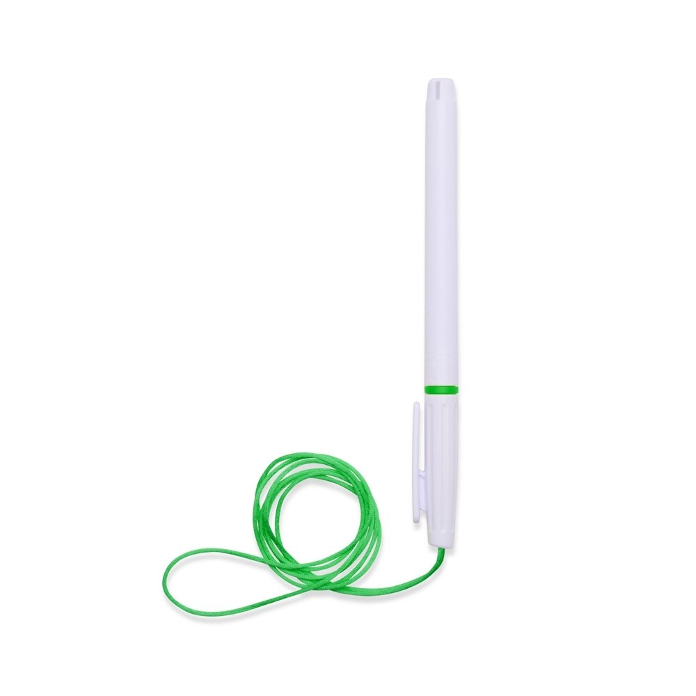 CANETA PLÁSTICA COM CORDÃO SPX-01092 NA COR BRANCO