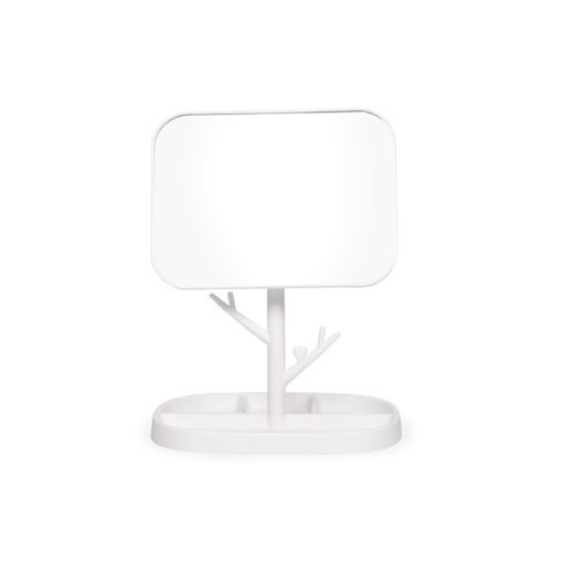 ESPELHO DE MESA PLÁSTICO SPX-18983 NA COR BRANCO