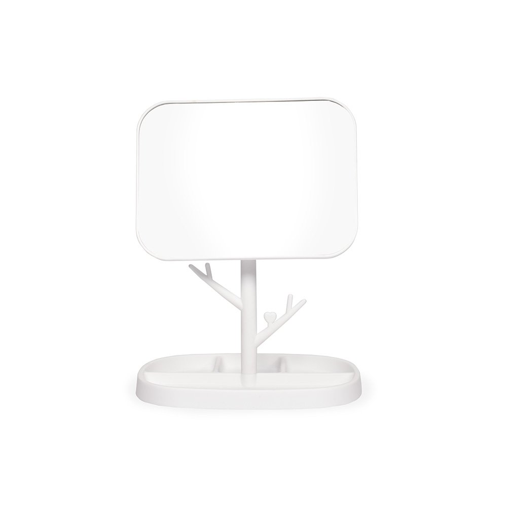 ESPELHO DE MESA PLÁSTICO SPX-18983 NA COR BRANCO