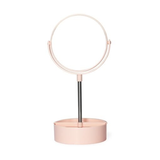 ESPELHO DE MESA PLÁSTICO SPX-18985 NA COR ROSA