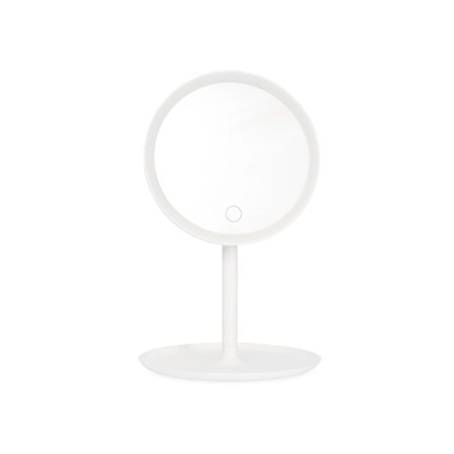 ESPELHO DE MESA PLÁSTICO COM LED SPX-18981 NA COR BRANCO