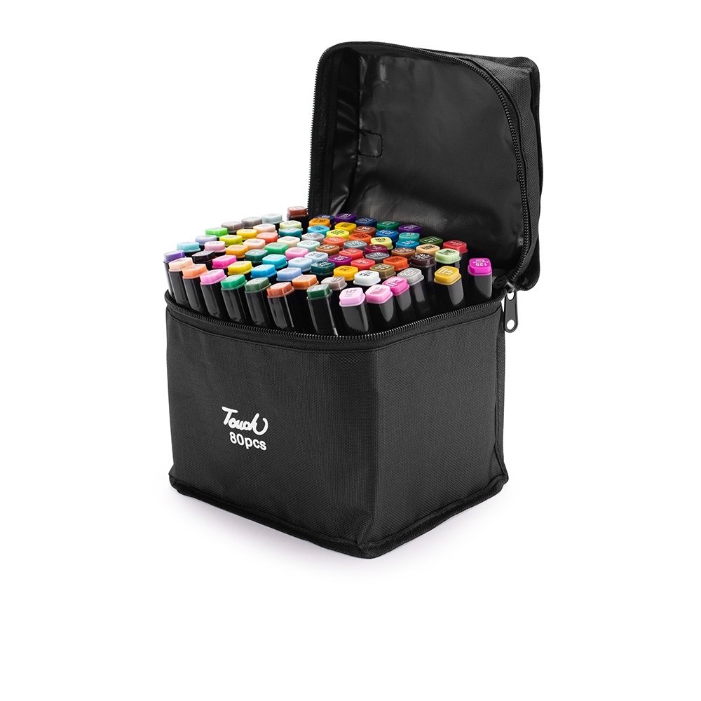 KIT CANETAS MARCADORAS PONTAS DUPLAS 80 CORES SPX-08329-80 NA COR COLORIDO