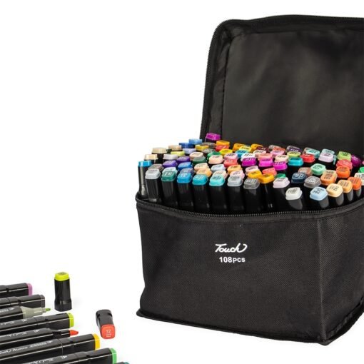 KIT CANETAS MARCADORAS PONTAS DUPLAS 108 CORES SPX-08329-108 NA COR COLORIDO