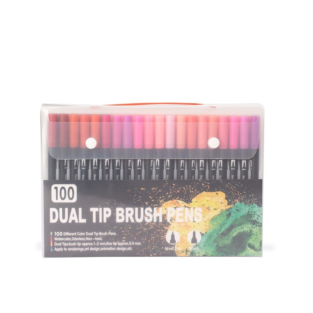 KIT CANETINHAS PONTA DUPLA 100 CORES SPX-08332B-100 NA COR COLORIDO