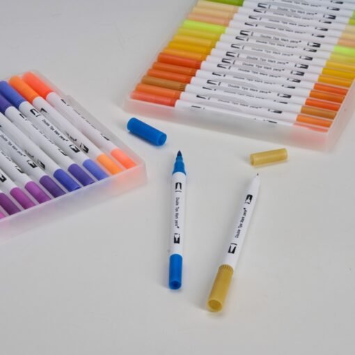 KIT CANETINHAS PONTA DUPLA 72 CORES SPX-08332-72 NA COR COLORIDO