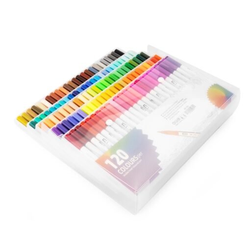 KIT CANETINHAS PONTA DUPLA 120 CORES  SPX-08332-120 NA COR COLORIDO