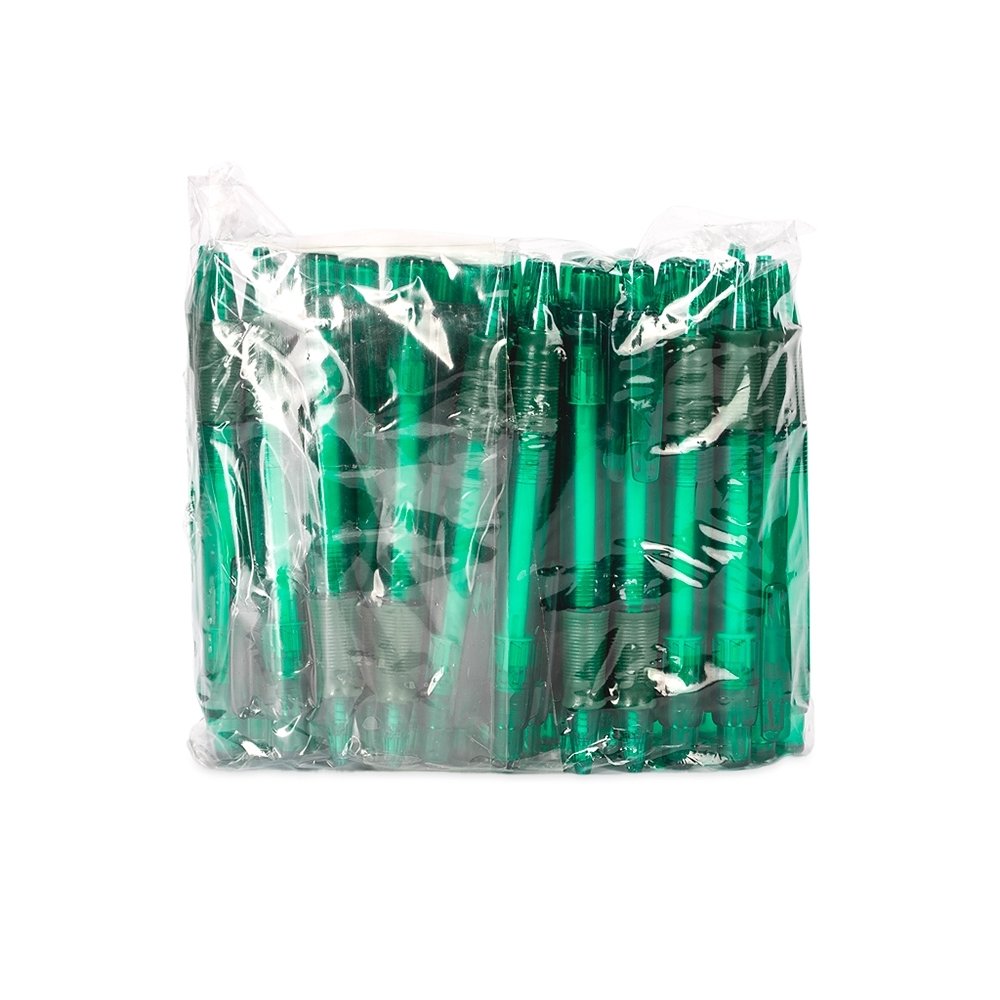 PACOTE C/ 50 PÇS CANETA PLÁSTICA SPX-P@00722-VD NA COR VERDE