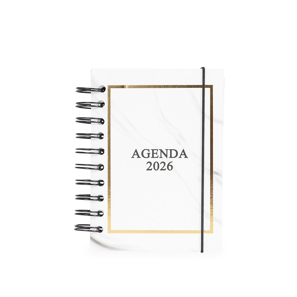 AGENDA DIÁRIA 2026 WIRE-O SPX-15349-BCO/DOU NA COR BRANCO