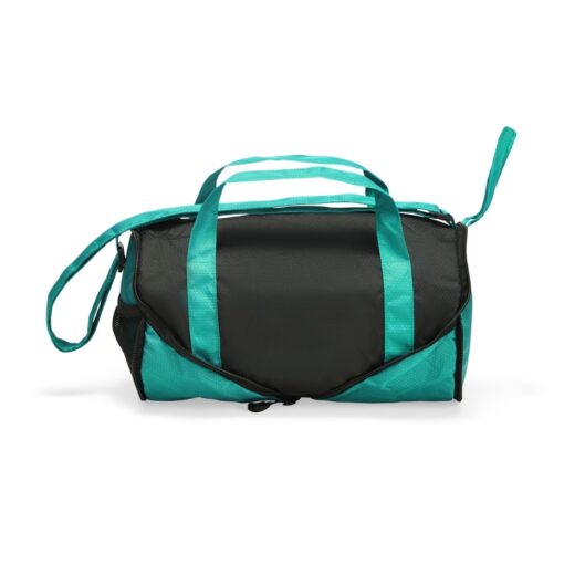 Bolsa Personalizada Dobrável Poliéster 6L - verde com detalhes em preto