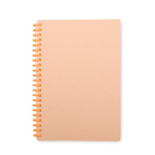 Caderno Promocional Kraft na cor laranja