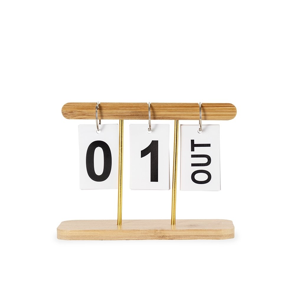 CALENDÁRIO PERMANENTE BAMBU SPX-19027 NA COR MADEIRA