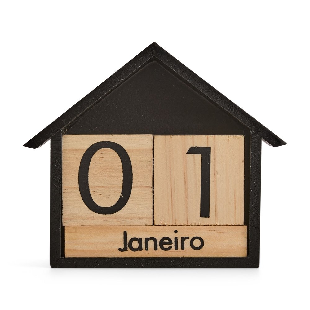 CALENDÁRIO PERMANENTE MADEIRA SPX-15394 NA COR MADEIRA