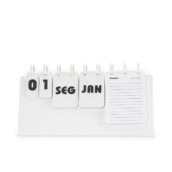 CALENDÁRIO PERMANENTE DE MESA DISCO SPX-15342 NA COR BRANCO