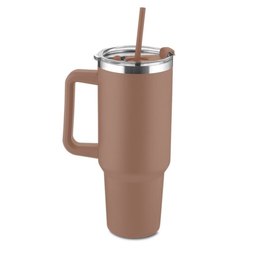 Caneca Promocional Térmica 1,3L na cor marrom