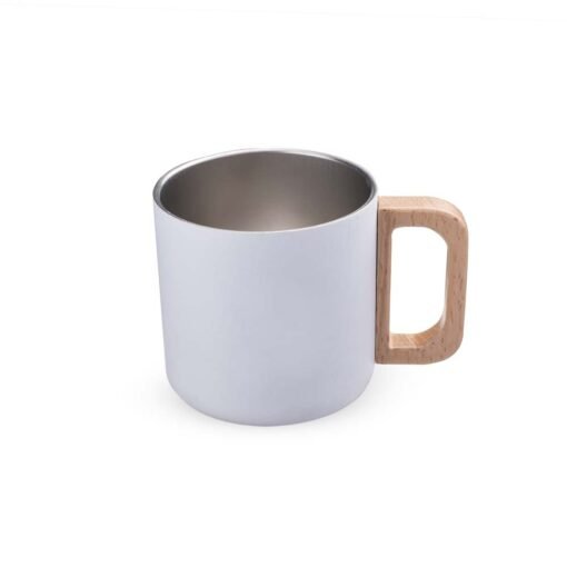 Caneca Promocional Térmica 400Ml na cor branco