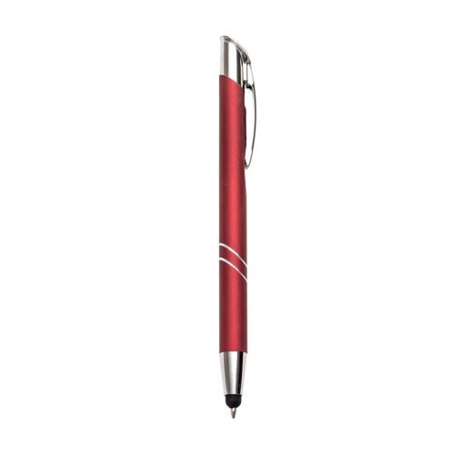 Caneta Personalizada Metálica - Vermelho/Prata SPX-08159T-VIN/PRA