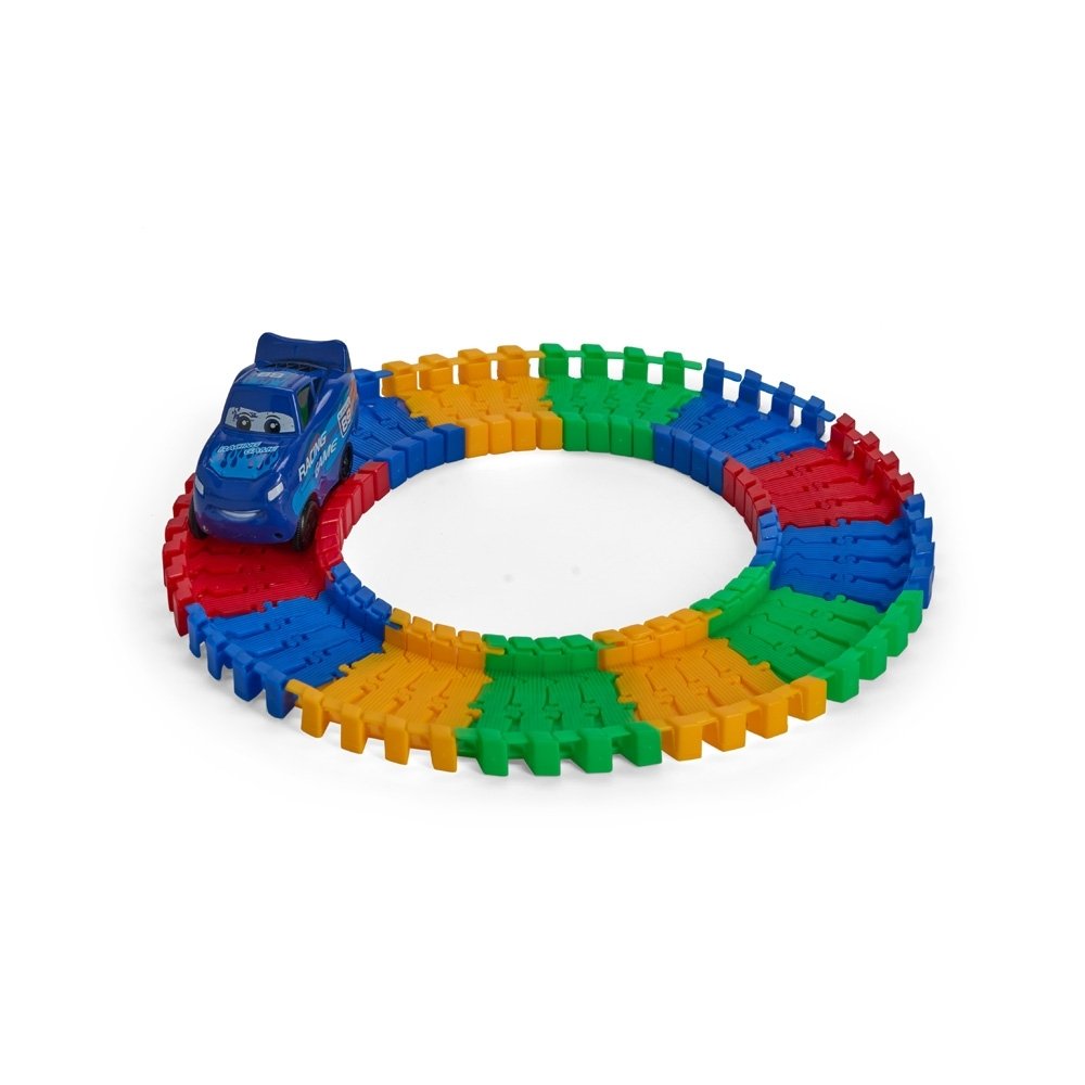 CARRINHO DE BRINQUEDO COM PISTA SPX-P$BRINQ04 NA COR AMARELO