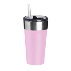 COPO TÉRMICO C/ CANUDO SPX-18655 NA COR ROSA