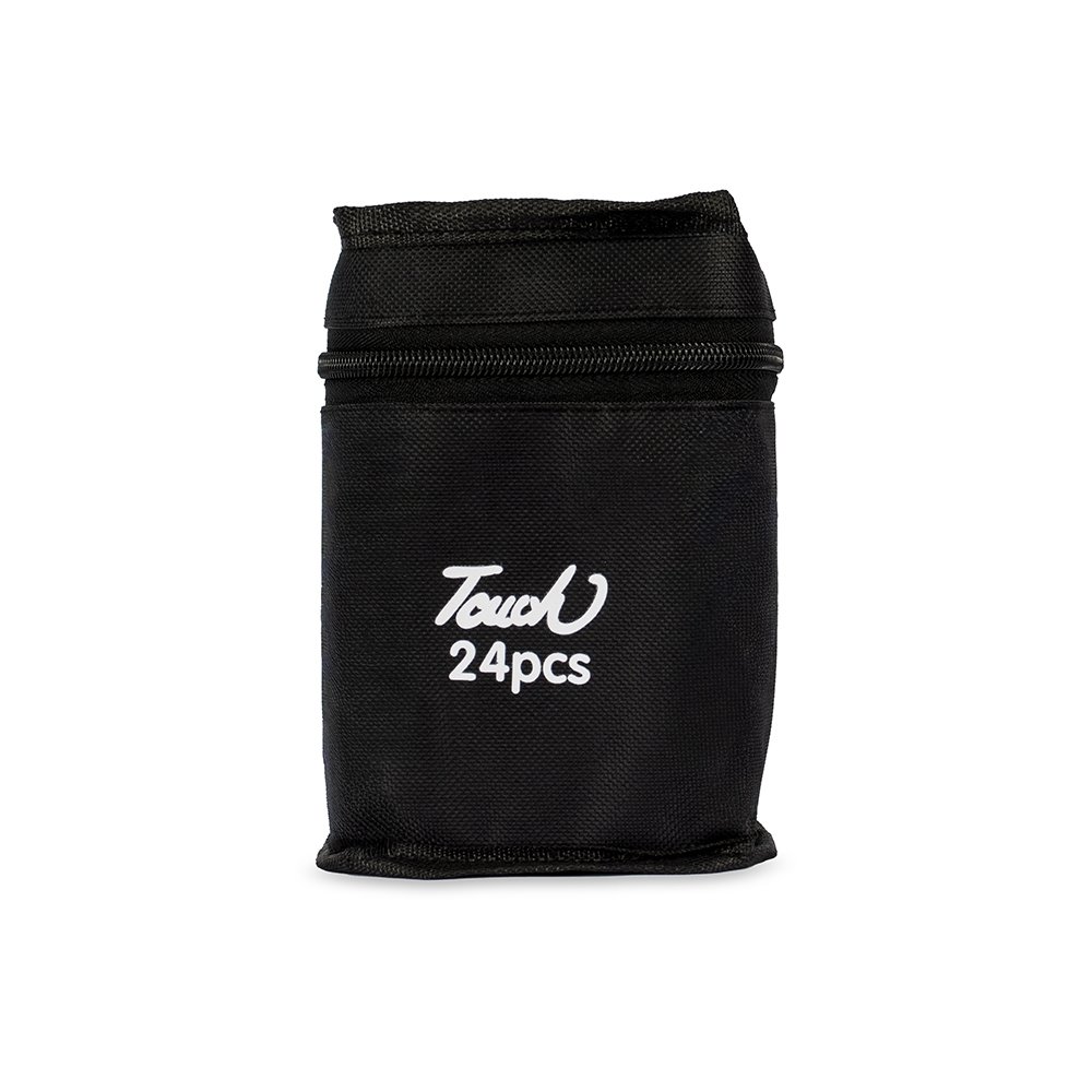 KIT CANETAS MARCADORAS PONTAS DUPLAS 24 CORES SPX-08329-24 NA COR PRETO