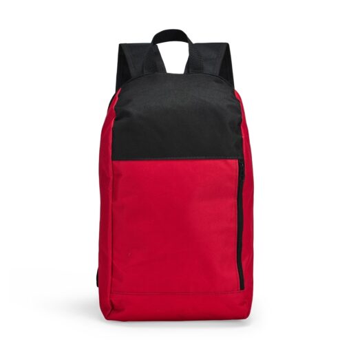 Mochila Personalizada Poliéster 14L - vermelho com detalhes em preto