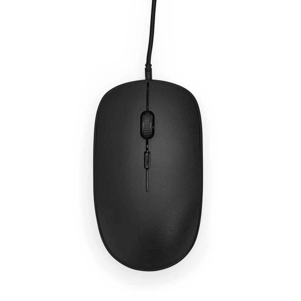 MOUSE COM FIO SPX-09075 NA COR PRETO