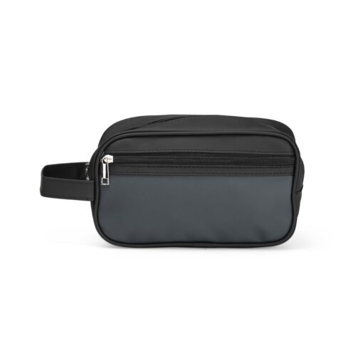 Nécessaire Personalizada Couro Sintético - Preto/Cinza