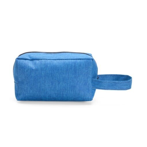 Nécessaire Com Logo Poliéster Pvc Mescla na cor azul
