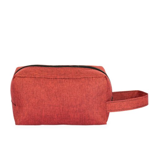Nécessaire Personalizada Poliéster Pvc Mescla na cor vermelho