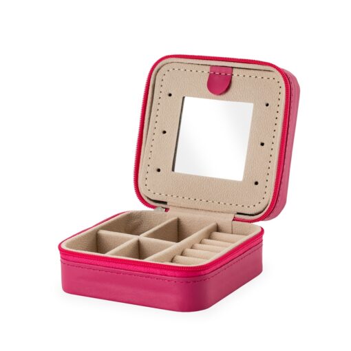 Porta-Joias Personalizado Couro Sintético - Rosa SPX-O@08142-PNK