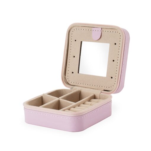 Porta-Joias Personalizado Couro Sintético - Rosa SPX-O@08142-RS1