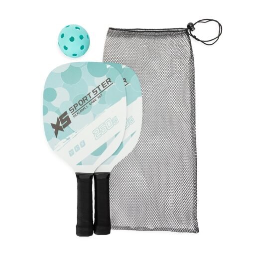 Kit Raquetes Personalizado Madeira - Azul/Branco SPX-09166-AZU/BCO