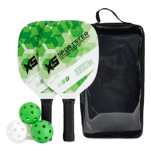 Kit Raquetes Personalizado Madeira - Verde | Brindes Brasil