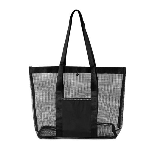 SACOLA TELA PVC SPX-19066-PRE/PRE NA COR PRETO