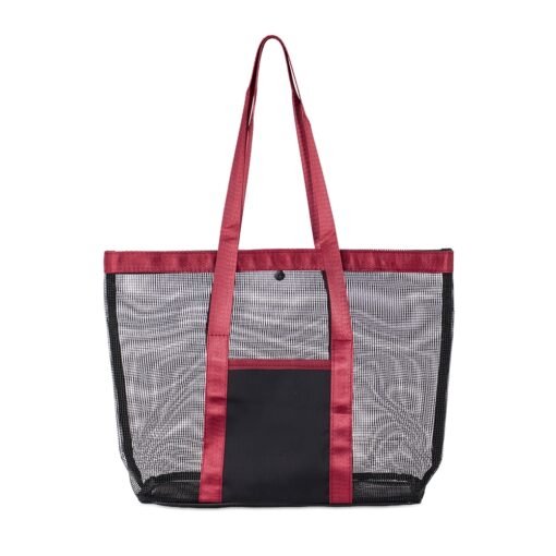 SACOLA TELA PVC SPX-19066-PRE/VM NA COR VERMELHO