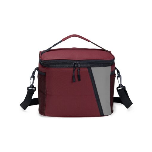 Bolsa Promocional Térmica 12L - vermelho com detalhes em cinza
