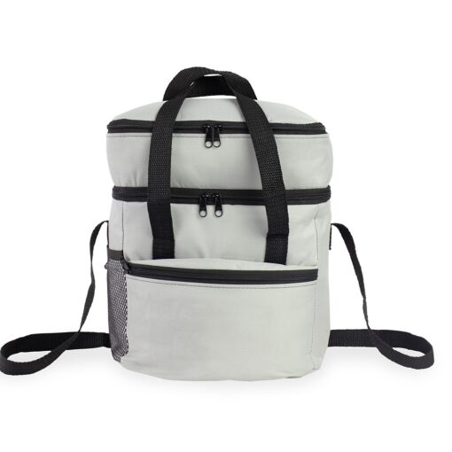 Bolsa Promocional Térmica Dupla 14L na cor cinza