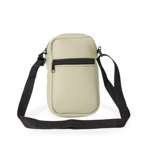 Bolsa Promocional De Ombro Couro Sintético na cor bege