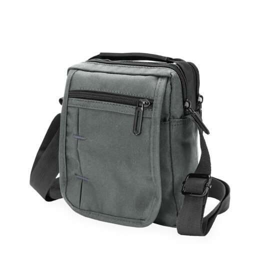 Bolsa Para Brindes De Ombro Em Nylon na cor cinza