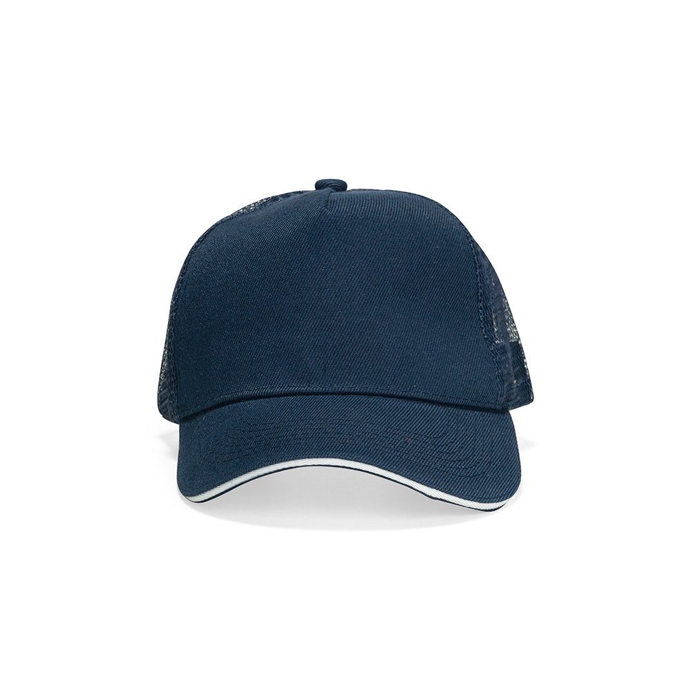 BONÉ POLIÉSTER ABA CURVA COM TELA SPX-09353-AZE NA COR AZUL