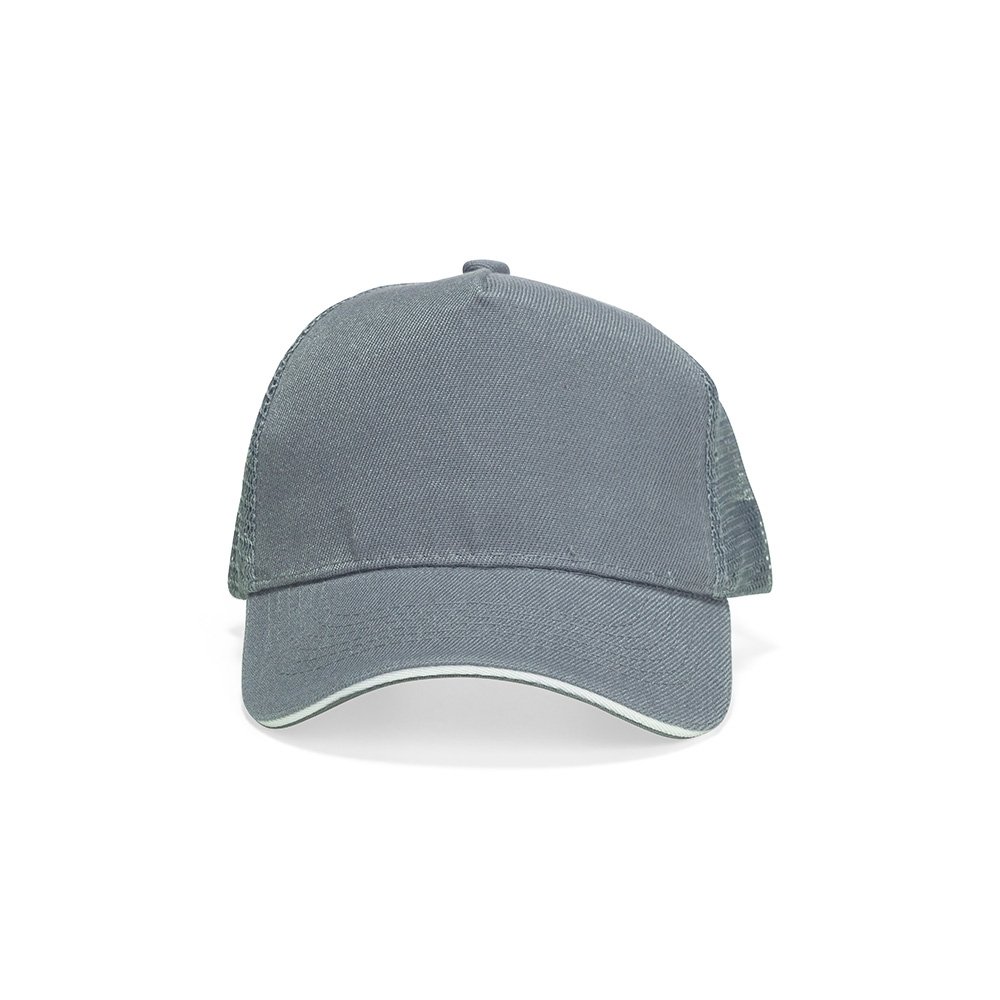 BONÉ POLIÉSTER ABA CURVA COM TELA SPX-09353-CIN NA COR CINZA