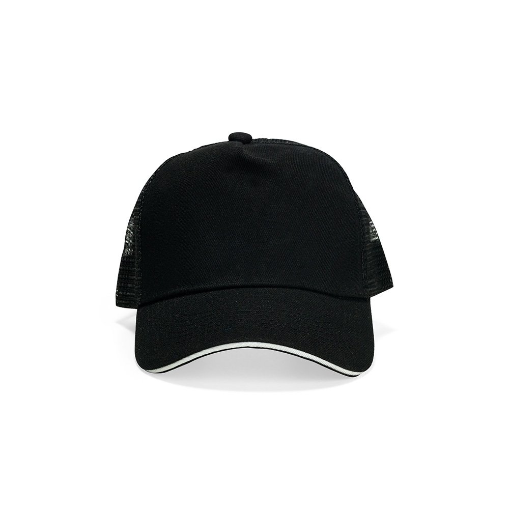 BONÉ POLIÉSTER ABA CURVA COM TELA SPX-09353-PRE NA COR PRETO